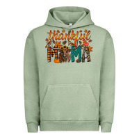 Pigment Oil Green thankful mama longhorn Urban Hoodie - RacoonDesign
