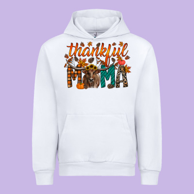 Thankful Mama Longhorn Urban Hoodie Designed By Racoondesign