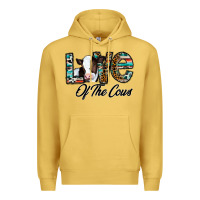 Antique Gold love of the cows Premium Hoodie - CowhideDigitalArt