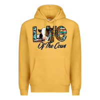 Mustard love of the cows Premium Hoodie - CowhideDigitalArt