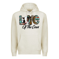 Oatmeal Heather love of the cows Premium Hoodie - CowhideDigitalArt