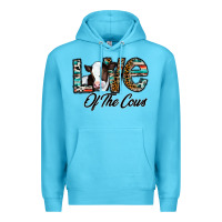 Ocean Blue love of the cows Premium Hoodie - CowhideDigitalArt