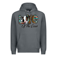 Rock love of the cows Premium Hoodie - CowhideDigitalArt