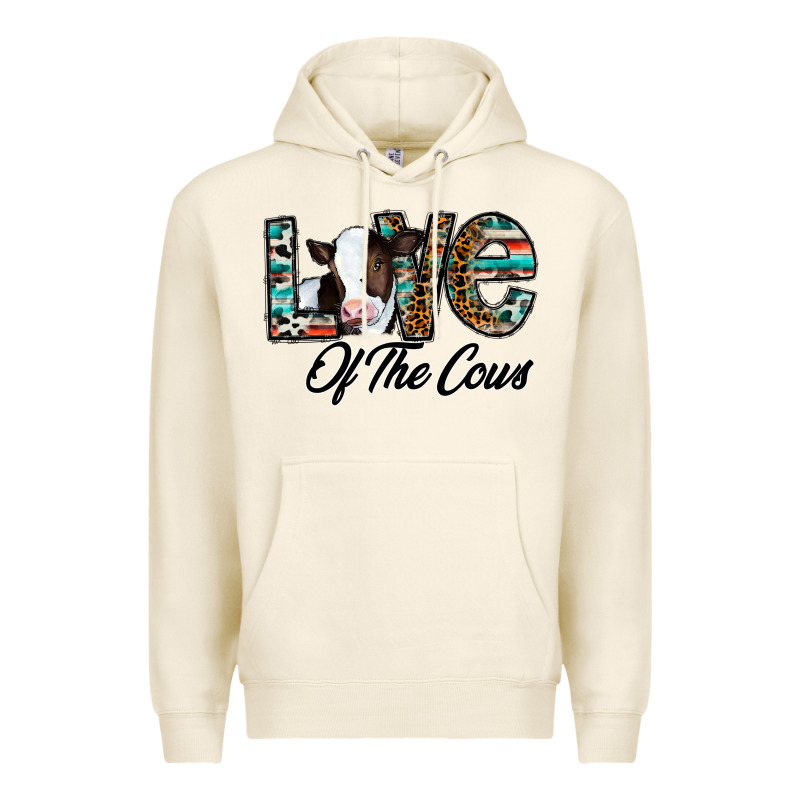 Love Of The Cows Premium Hoodie by CowhideDigitalArt | Teevron
