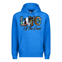 True Royal love of the cows Premium Hoodie - CowhideDigitalArt