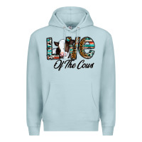 Blue Mist love of the cows Premium Hoodie - CowhideDigitalArt