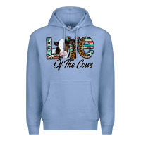 Colony Blue love of the cows Premium Hoodie - CowhideDigitalArt