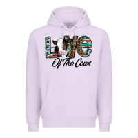 Lilac love of the cows Premium Hoodie - CowhideDigitalArt