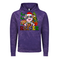 Cloud Purple ho ho heifer little cute christmas cow Vintage Hoodie - AdoDesignShop