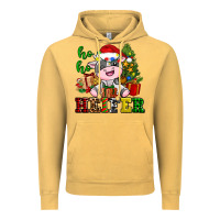Vintage Mustard ho ho heifer little cute christmas cow Vintage Hoodie - AdoDesignShop