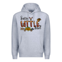 Heather Grey sassy little soul Premium Hoodie - CowhideDigitalArt
