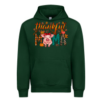 Forest Green thankful mama pig Urban Hoodie - RacoonDesign