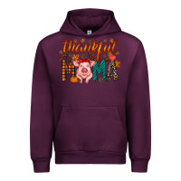 Mauve Wine thankful mama pig Urban Hoodie - RacoonDesign