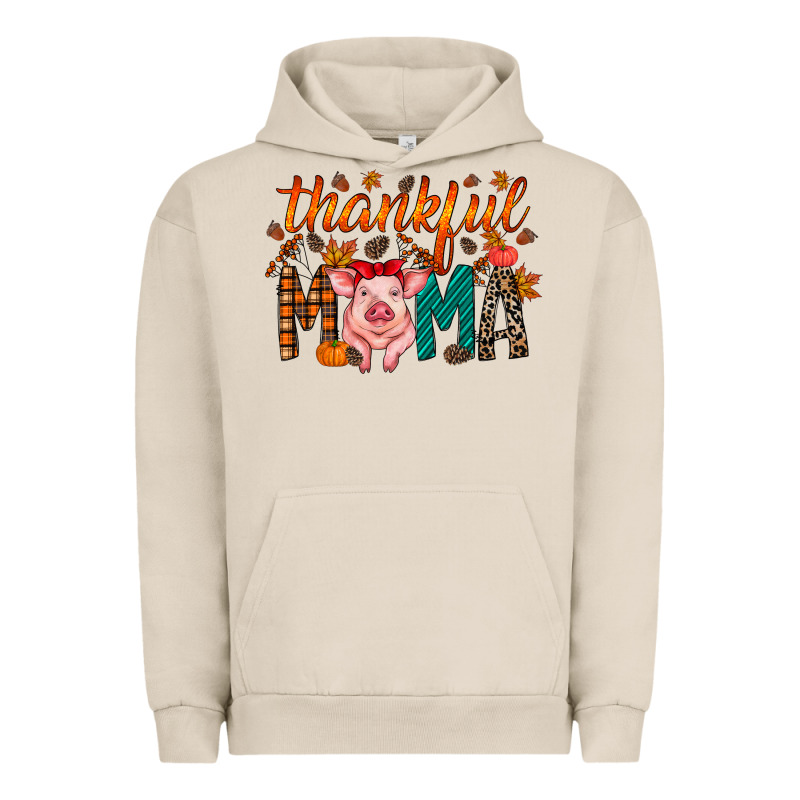 Thankful Mama Pig Urban Hoodie by RacoonDesign | Teevron