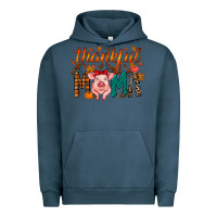 Pigment Midnight Navy thankful mama pig Urban Hoodie - RacoonDesign