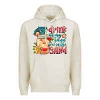 Oatmeal Heather drink in my hand toes in the sand Premium Hoodie - HRA Design Shop