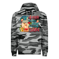 Slate Camo drink in my hand toes in the sand Premium Hoodie - HRA Design Shop