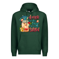 Sports Green drink in my hand toes in the sand Premium Hoodie - HRA Design Shop