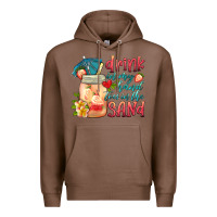 Chestnut drink in my hand toes in the sand Premium Hoodie - HRA Design Shop