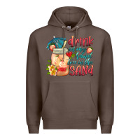 Coffee drink in my hand toes in the sand Premium Hoodie - HRA Design Shop