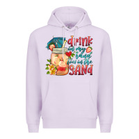 Lilac drink in my hand toes in the sand Premium Hoodie - HRA Design Shop