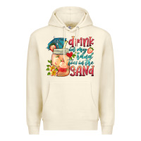 Sandshell drink in my hand toes in the sand Premium Hoodie - HRA Design Shop