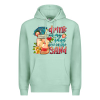 Seafoam drink in my hand toes in the sand Premium Hoodie - HRA Design Shop