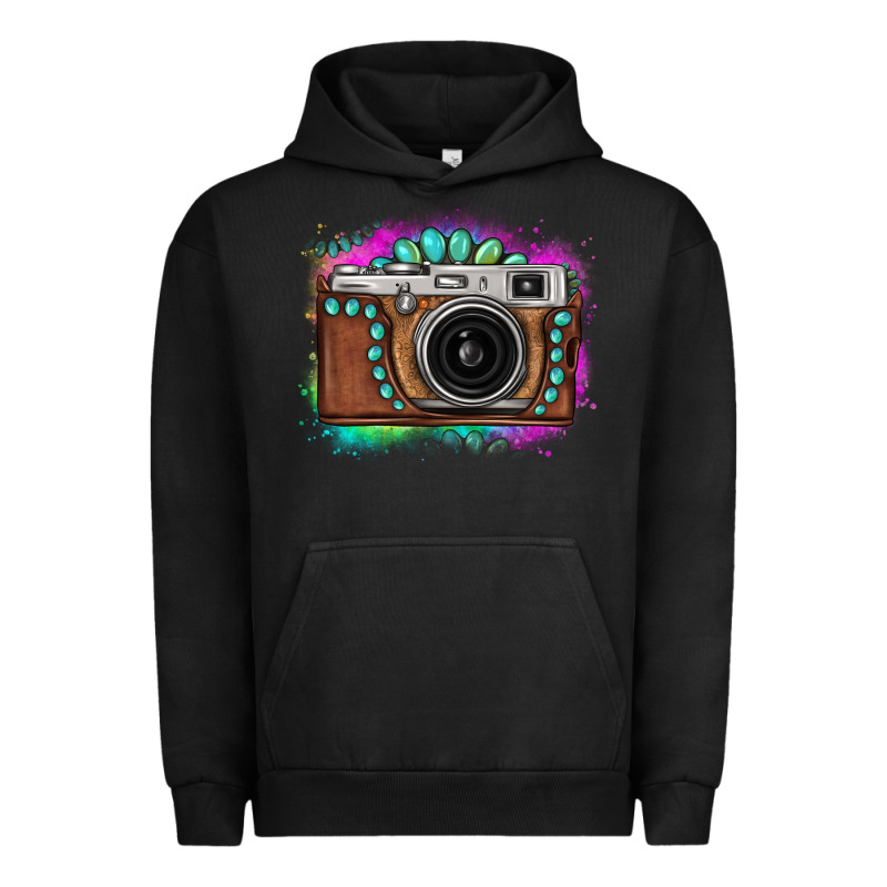 Tie Dye Gemstone Vintage Camera Urban Hoodie by FaDigitalArtStudio | Teevron