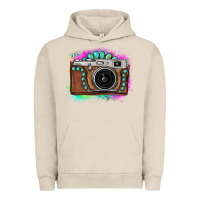 Pigment French Oak tie dye gemstone vintage camera Urban Hoodie - FaDigitalArtStudio