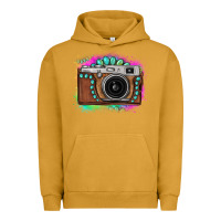 Pigment Peanut Butter tie dye gemstone vintage camera Urban Hoodie - FaDigitalArtStudio