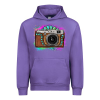 Tulip tie dye gemstone vintage camera Urban Hoodie - FaDigitalArtStudio
