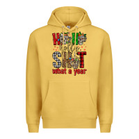 Antique Gold ho ho holly shit what a year Premium Hoodie - FaDigitalArtStudio