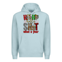 Blue Mist ho ho holly shit what a year Premium Hoodie - FaDigitalArtStudio
