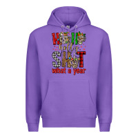 Purple ho ho holly shit what a year Premium Hoodie - FaDigitalArtStudio