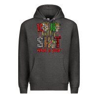 Charcoal Heather ho ho holly shit what a year Premium Hoodie - FaDigitalArtStudio