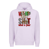 Lilac ho ho holly shit what a year Premium Hoodie - FaDigitalArtStudio