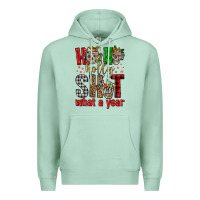 Seafoam ho ho holly shit what a year Premium Hoodie - FaDigitalArtStudio