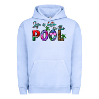 Pigment Grape Ice life is better İn the pool Urban Hoodie - CowhideDigitalArt