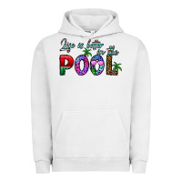 Pigment Lunar Rock life is better İn the pool Urban Hoodie - CowhideDigitalArt