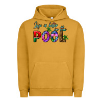 Pigment Peanut Butter life is better İn the pool Urban Hoodie - CowhideDigitalArt