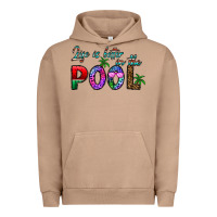 Pigment Burro life is better İn the pool Urban Hoodie - CowhideDigitalArt