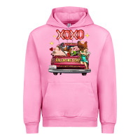 Fuchsia Pink valentine's day truck farm animals cupid xoxo Urban Hoodie - FaDigitalArtStudio