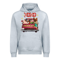 Heather Grey valentine's day truck farm animals cupid xoxo Urban Hoodie - FaDigitalArtStudio