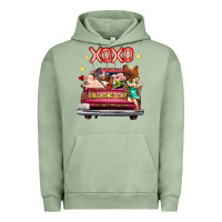Pigment Oil Green valentine's day truck farm animals cupid xoxo Urban Hoodie - FaDigitalArtStudio