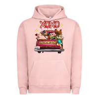 Pigment Salmon valentine's day truck farm animals cupid xoxo Urban Hoodie - FaDigitalArtStudio