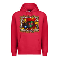 Cardinal hockey christmas with lights and stars Premium Hoodie - FaDigitalArtStudio