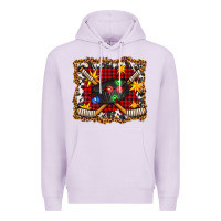 Lilac hockey christmas with lights and stars Premium Hoodie - FaDigitalArtStudio