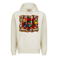 Oatmeal Heather hockey christmas with lights and stars Premium Hoodie - FaDigitalArtStudio