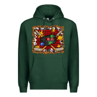 Sports Green hockey christmas with lights and stars Premium Hoodie - FaDigitalArtStudio