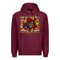 Burgundy hockey christmas with lights and stars Premium Hoodie - FaDigitalArtStudio